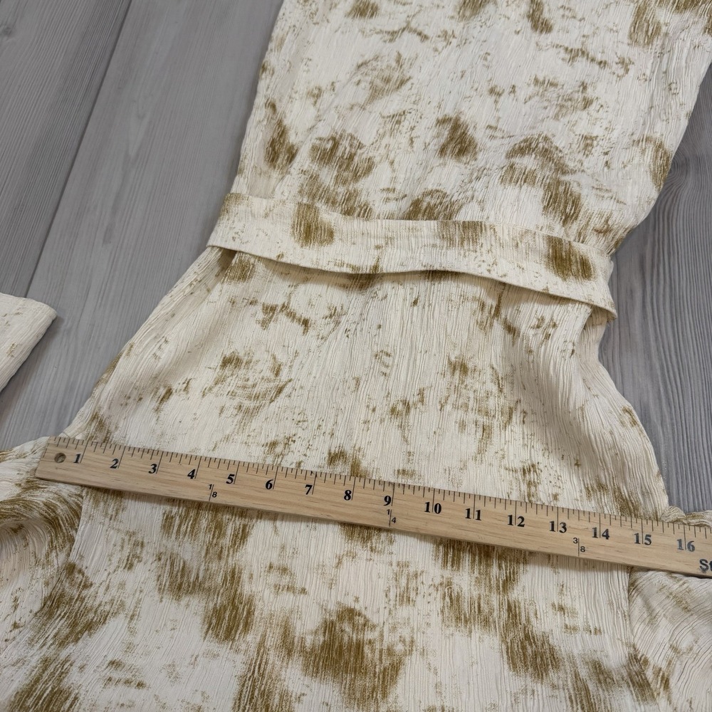 Anthropologie - Little Lies Crinkle Dye Tie Waist Shirt Midi Dress Size Small - Picture 12 of 13